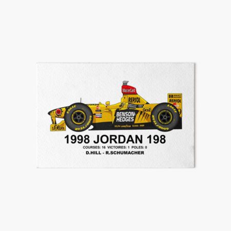 Jordan 198 1998 Art Board Print By F1cartoon Redbubble