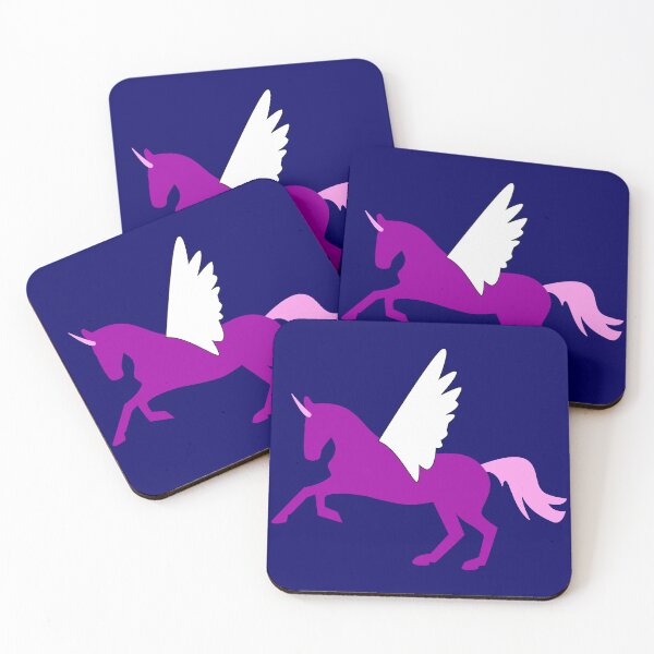 Item preview, Purple Unicorn, navy background designed and sold by Elizabeth's Music & Arts.