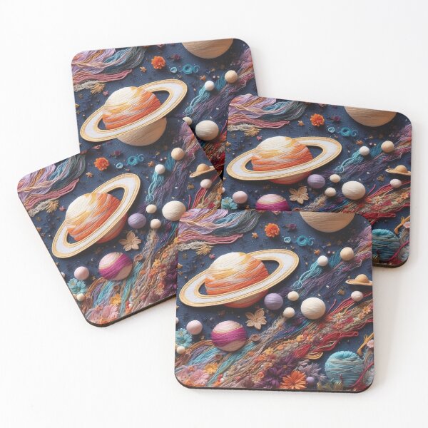 Item preview, Stitching the Stars: A Celestial Embroidery Showcase.Woolen Wonders: Crafting the Cosmos with Needle and Thread designed and sold by AdesignTEE.