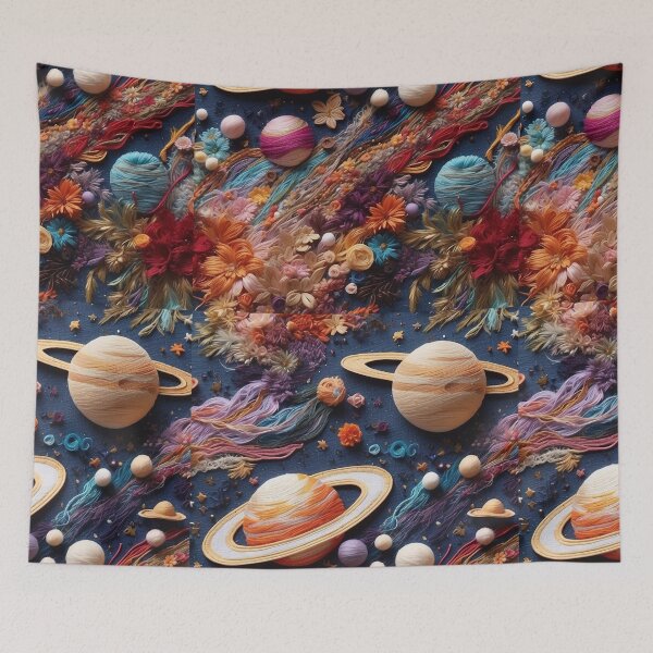 Item preview, Stitching the Stars: A Celestial Embroidery Showcase.Woolen Wonders: Crafting the Cosmos with Needle and Thread designed and sold by AdesignTEE.