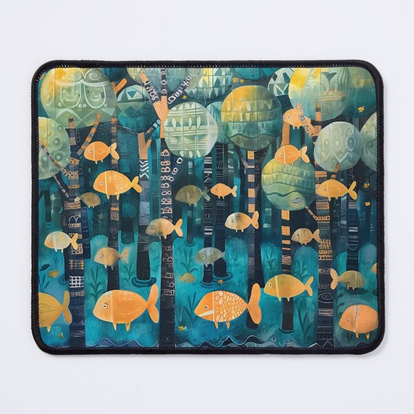 Item preview, A fish swimming in a forest of trees (B 1/2) designed and sold by uone.