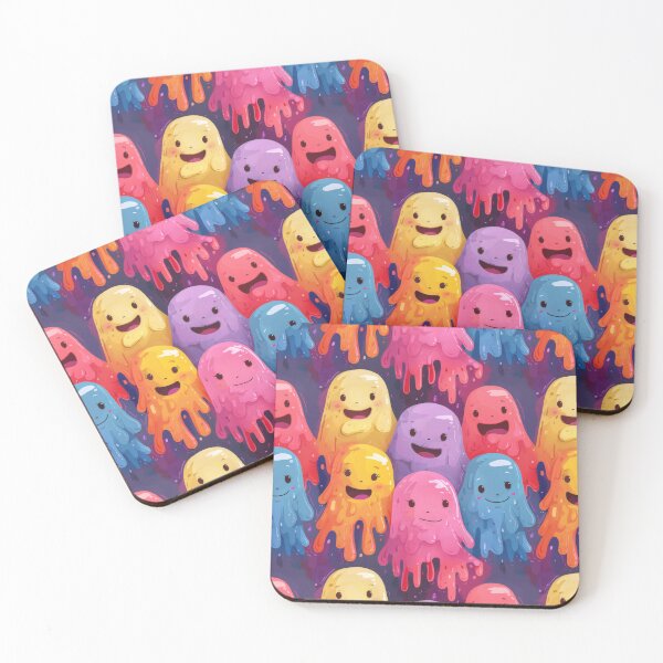 Item preview, Cheerful Colorful Creatures Dripping Paint - monsters designed and sold by PICbyFemke.