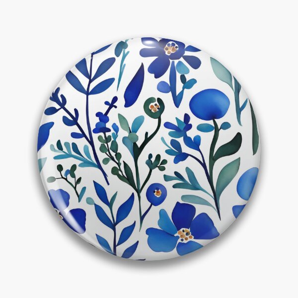 Artikelvorschau, Blaue Blumen-Aquarell-Design entworfen und verkauft von Manitarka.