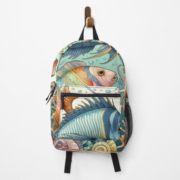 Item preview, A Watercolor Composition of Vibrant Marine Life designed and sold by mushizaman.
