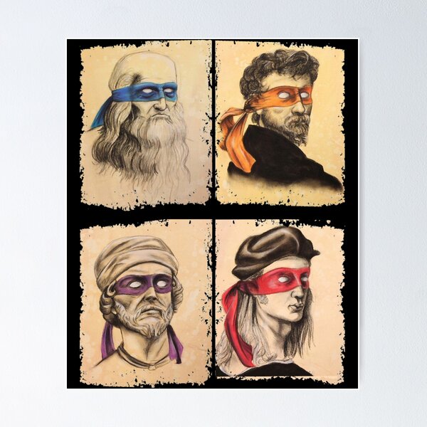 Item preview, Funny Italian Artists Turtles Art Lovers Gift Renaissance Ninja Artists for women men designed and sold by SirrelShearer.