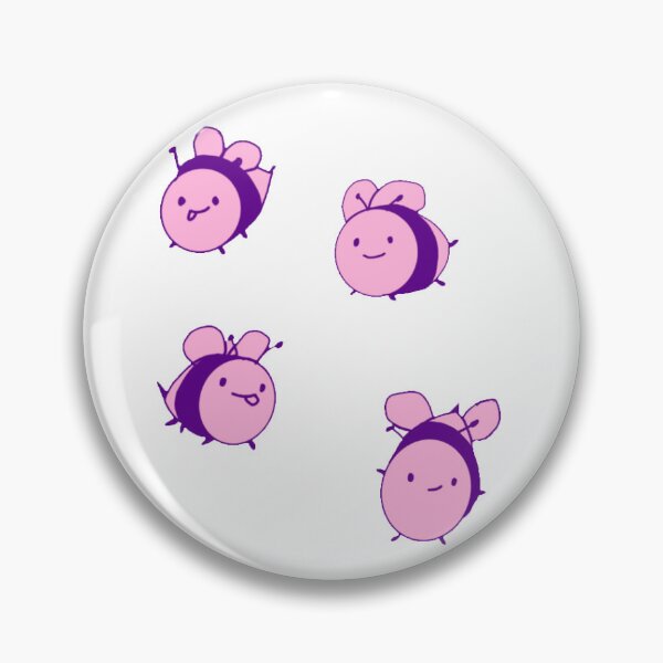 Item preview, Pink & Purple Smiley Bees designed and sold by Elizabeth's Music & Arts.