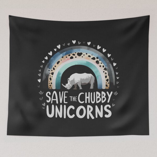 Item preview, Save the Chubby Unicorns World Rhino Day Cute Rainbow designed and sold by HowToCanadian.