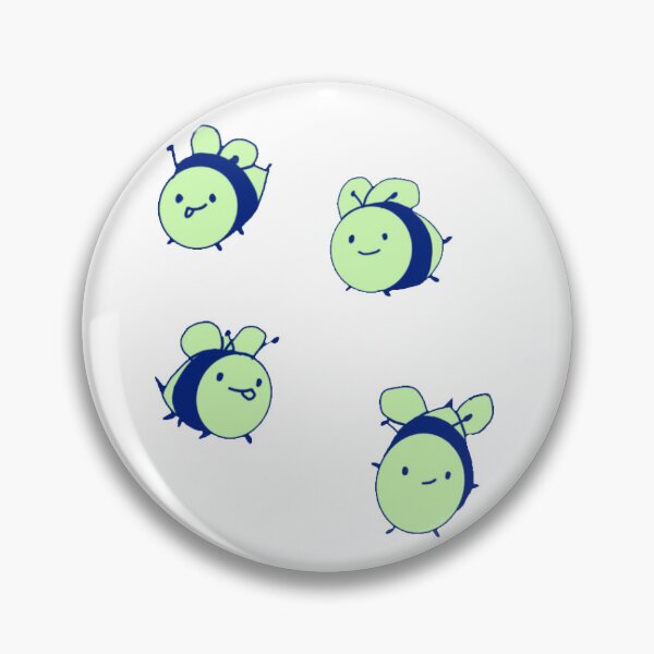 Item preview, Green & Navy Smiley Bees designed and sold by Elizabeth's Music & Arts.