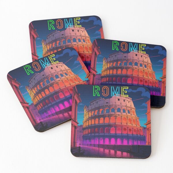 Item preview, Enchanting Night in Rome: A Vibrant Illustration of the Iconic Colosseum designed and sold by MadebyTommy.