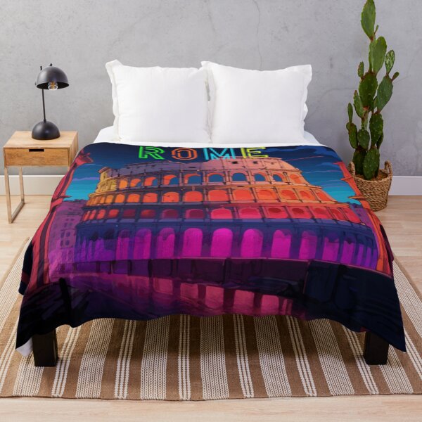 Item preview, Enchanting Night in Rome: A Vibrant Illustration of the Iconic Colosseum designed and sold by MadebyTommy.