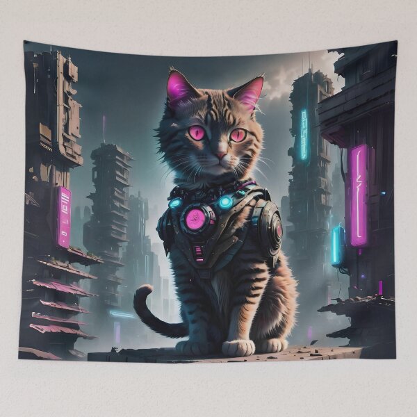 Item preview, Cyberpunk Cat designed and sold by Marcicev-Bojan.