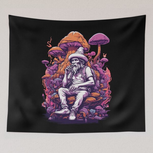 Item preview, Vibrant Colors Forest Mushrooms Music Festival Art designed and sold by LuminOrb.