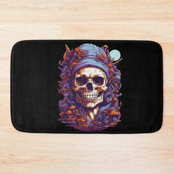 Item preview, Psychedelic Skull Art Forest Mushrooms Music Festival designed and sold by LuminOrb.