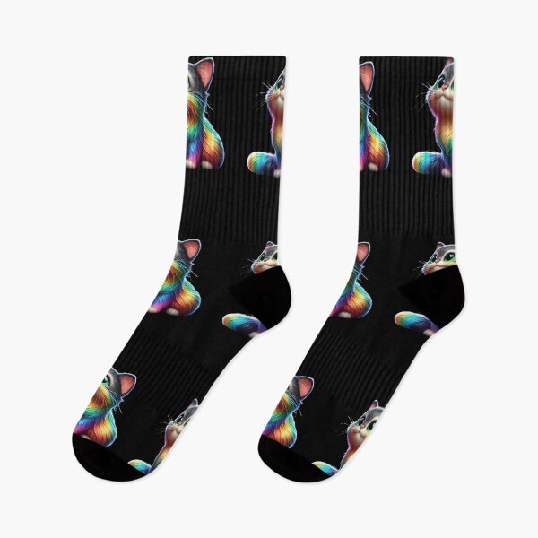 Item preview, Colorful Rainbow Cat Graphic T-Shirt designed and sold by ROYAL-STAR.