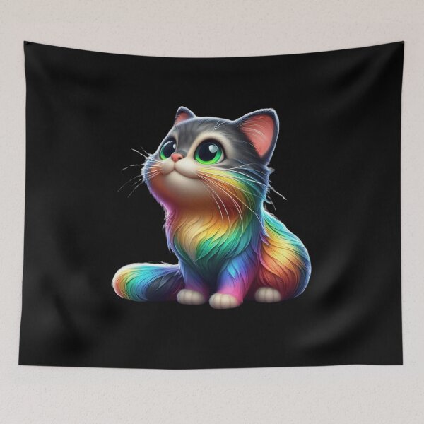 Item preview, Colorful Rainbow Cat Graphic T-Shirt designed and sold by ROYAL-STAR.