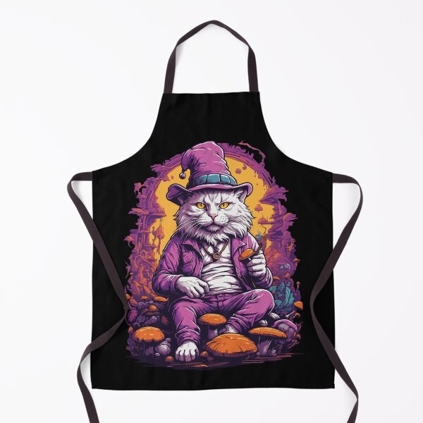 Item preview, Cat Psychedelic Art Music Festival Forest Mushrooms designed and sold by LuminOrb.