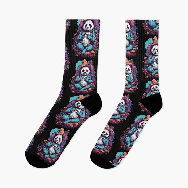 Item preview, Panda Bear Psychedelic Art Forest Mushrooms Music Festival designed and sold by LuminOrb.