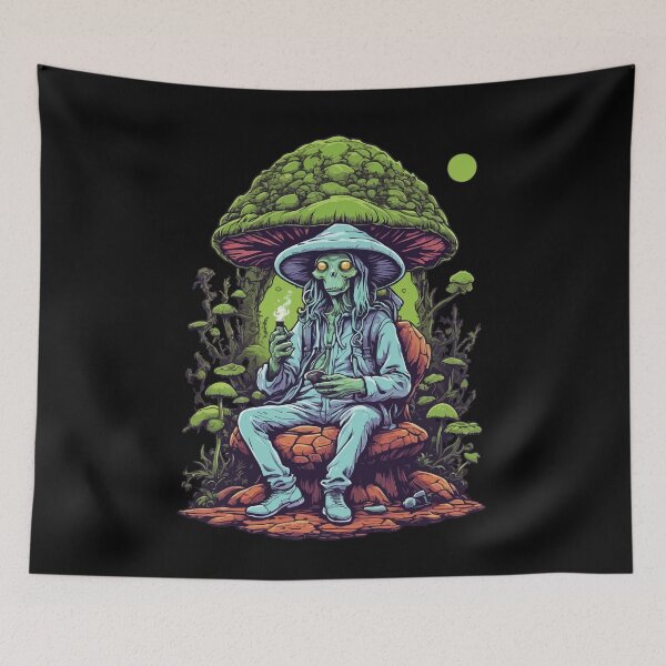 Item preview, Vibrant colors music festival forest mushrooms designed and sold by LuminOrb.