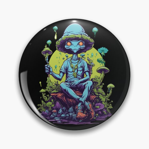 Item preview, Vibrant Colors Psychedelic Art Forest Mushrooms designed and sold by LuminOrb.