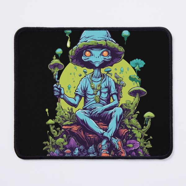 Item preview, Vibrant Colors Psychedelic Art Forest Mushrooms designed and sold by LuminOrb.