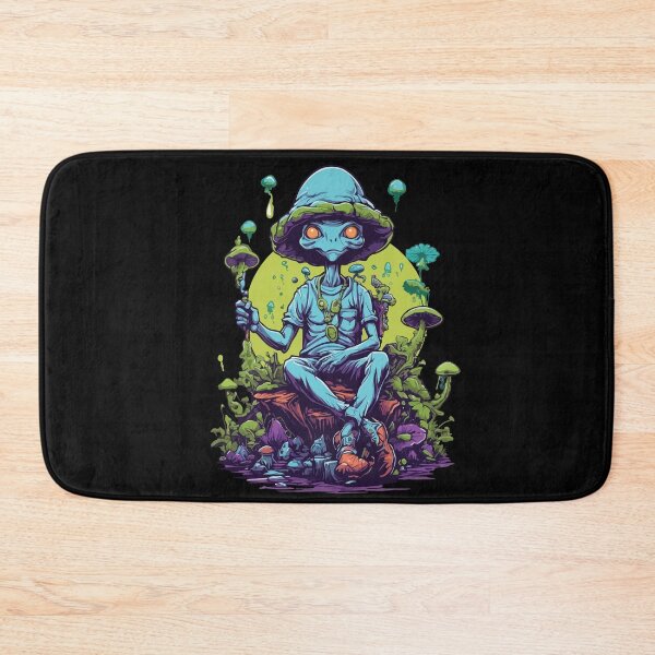 Item preview, Vibrant Colors Psychedelic Art Forest Mushrooms designed and sold by LuminOrb.
