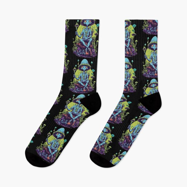 Item preview, Vibrant Colors Psychedelic Art Forest Mushrooms designed and sold by LuminOrb.