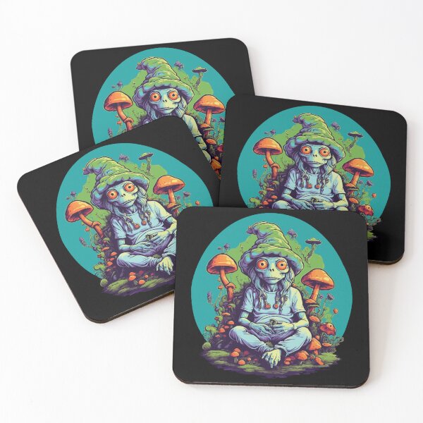 Item preview, Vibrant Colors Forest Mushrooms Music Festival Art designed and sold by LuminOrb.