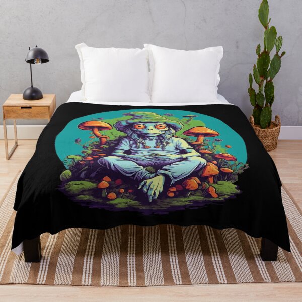 Item preview, Vibrant Colors Forest Mushrooms Music Festival Art designed and sold by LuminOrb.