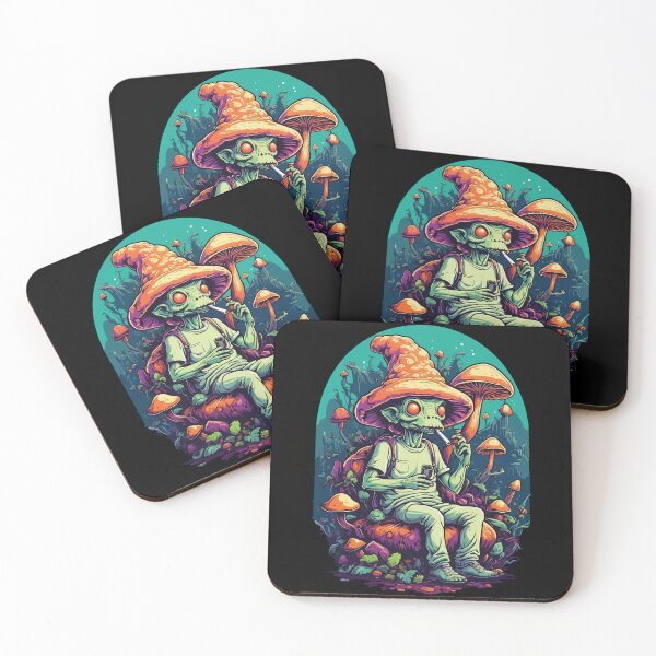 Item preview, Vibrant Colors Forest Mushrooms Psychedelic Art Goa designed and sold by LuminOrb.