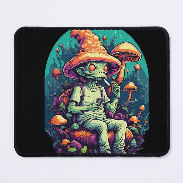 Item preview, Vibrant Colors Forest Mushrooms Psychedelic Art Goa designed and sold by LuminOrb.