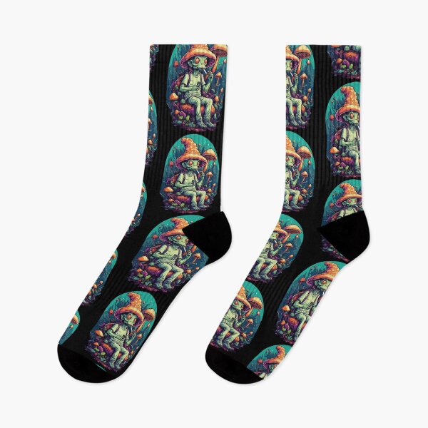 Item preview, Vibrant Colors Forest Mushrooms Psychedelic Art Goa designed and sold by LuminOrb.