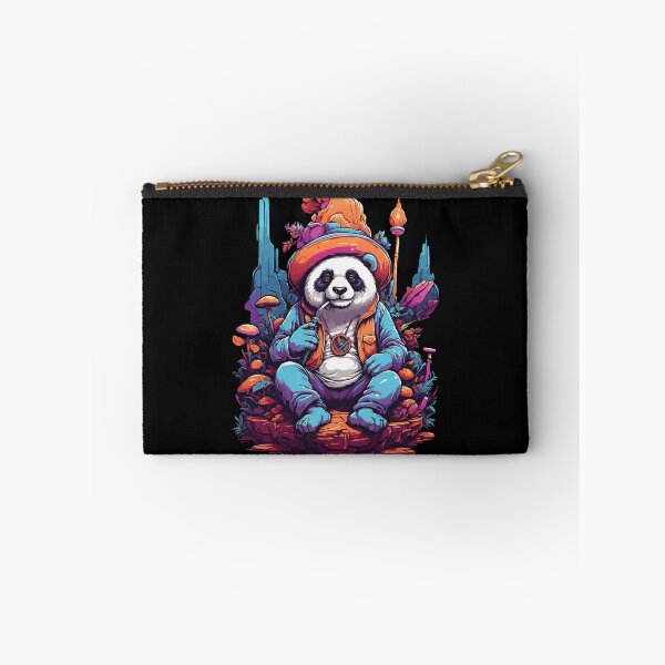 Item preview, Panda Bear Psychedelic Art Music Festival Forest Mushrooms designed and sold by LuminOrb.