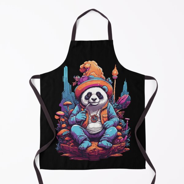 Item preview, Panda Bear Psychedelic Art Music Festival Forest Mushrooms designed and sold by LuminOrb.