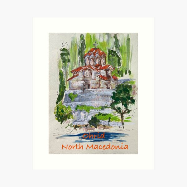 Saint John at Kaneo, Ohrid, North Macedonia Art Print