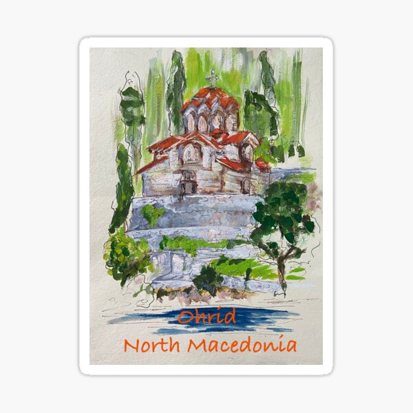 Saint John at Kaneo, Ohrid, North Macedonia Sticker