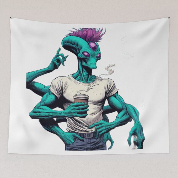 Item preview, Resident Alien with coffee designed and sold by Expressions-Sel.