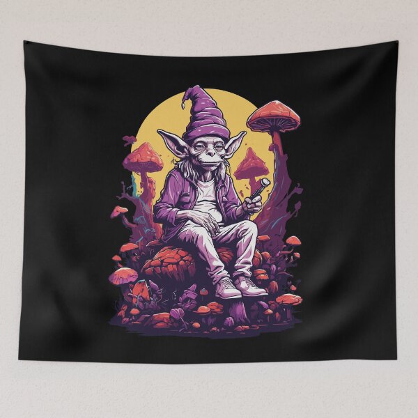 Item preview, Vibrant colors music festival forest mushrooms designed and sold by LuminOrb.