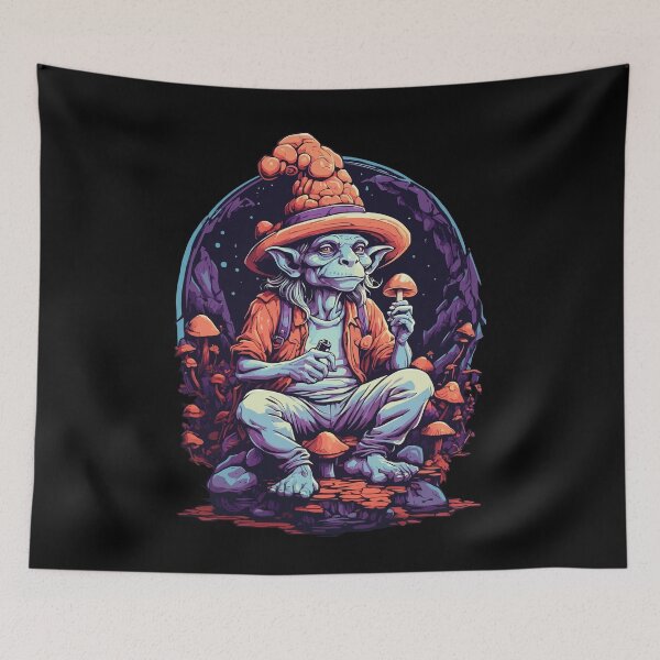 Item preview, Vibrant colors music festival forest mushrooms designed and sold by LuminOrb.