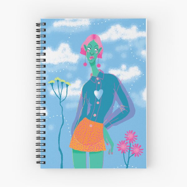 Artikelvorschau, Frühlingsmädchen mit Himmel, Blumen und Herz entworfen und verkauft von Voropaeva.