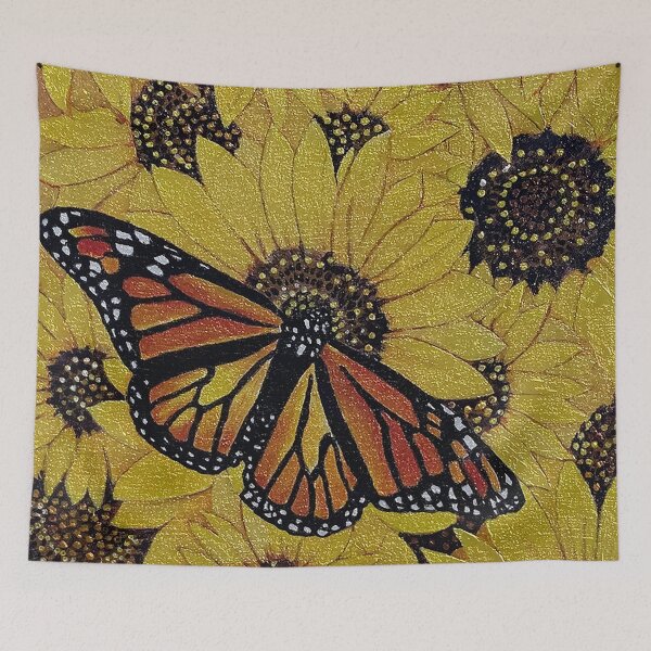Item preview, Beautiful Monarch Butterfly Sitting on Sunflowers designed and sold by ComicJo.