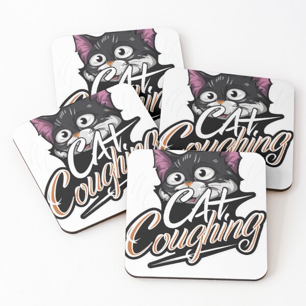 Item preview, CAT COUGHING T-SHIRT/HOODY/PHONES CASES designed and sold by justforyou2024.