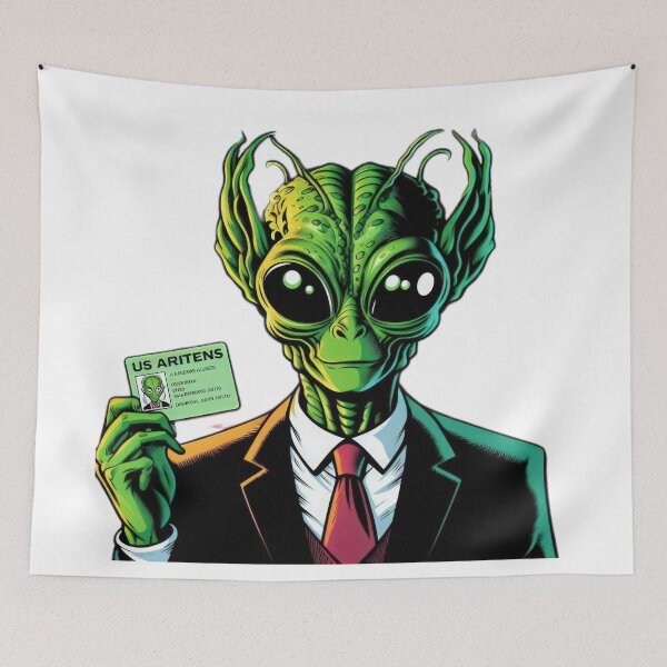 Item preview, Resident Alien in a suit and with a badge designed and sold by Expressions-Sel.