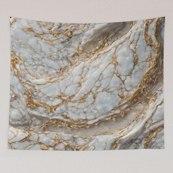 Item preview, Gold And White Marble Pattern designed and sold by Uday24.