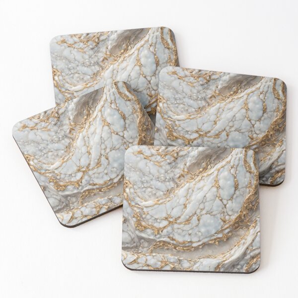Item preview, Gold And White Marble Pattern designed and sold by Uday24.