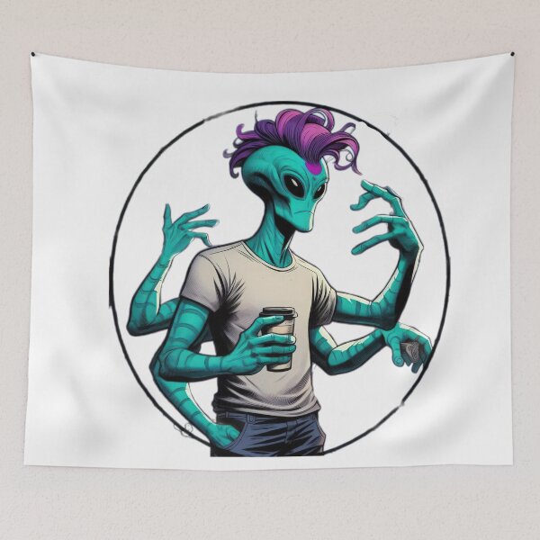 Item preview, Resident Alien with a cup designed and sold by Expressions-Sel.