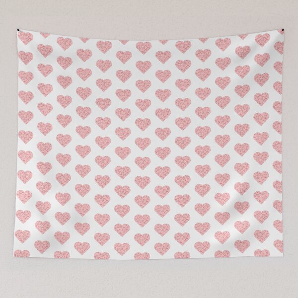 Item preview, Coquette pink lovehearts and strawberries designed and sold by MyAbstractInk.