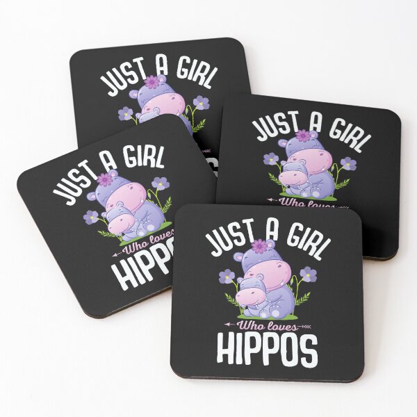 Item preview, Just A Girl Who Loves Hippos  designed and sold by Hairball-Pets.