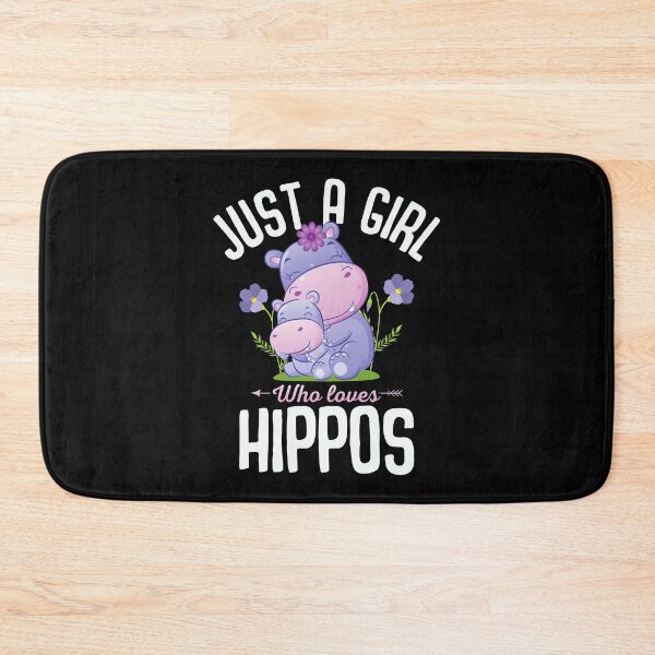 Item preview, Just A Girl Who Loves Hippos  designed and sold by Hairball-Pets.