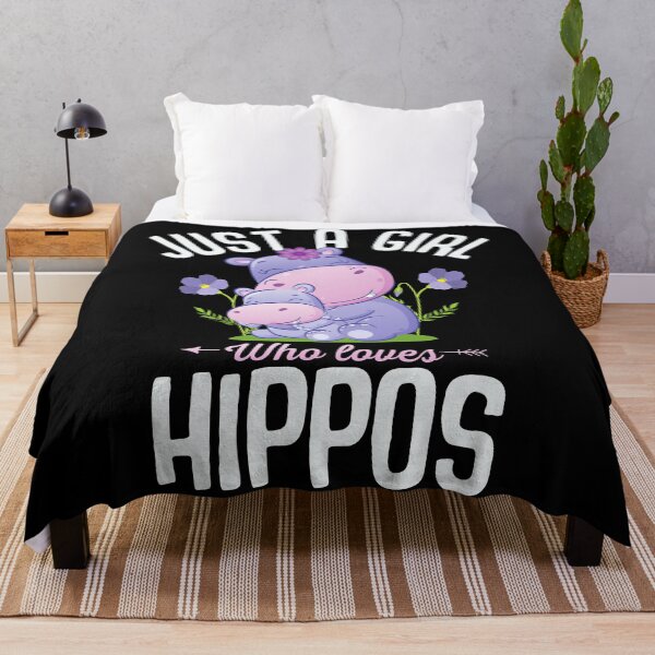 Item preview, Just A Girl Who Loves Hippos designed and sold by Hairball-Pets.