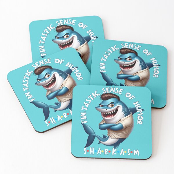 Item preview, Sharkasm Funny Cartoon Sarcastic Shark designed and sold by André Botes.